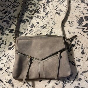 Free People Gray Crossbody Bag with Envelope Flap